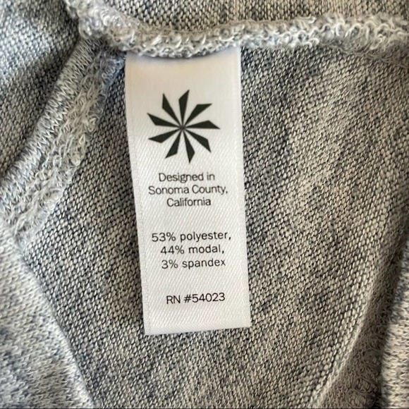 Athleta Gray Pose Layered Open Back Top Size XXS - Picture 7 of 11